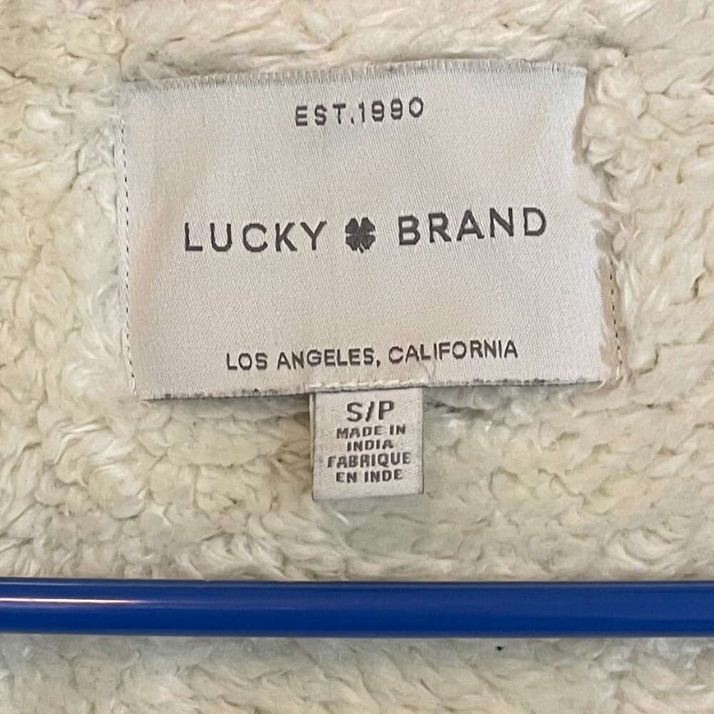 Lucky Brand size small plaid "Shacket" with furry liner - Picture 10 of 13